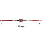 ALVENZA Premium Rainbow Butterfly lumba Rakhi, Elegant Beads & Soft Thread