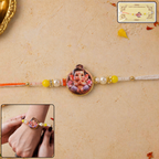 ALVENZA Ganesh Ji Premium Beaded Rakhi – Symbol of Blessings & Prosperity