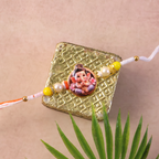 ALVENZA Ganesh Ji Premium Beaded Rakhi – Symbol of Blessings & Prosperity