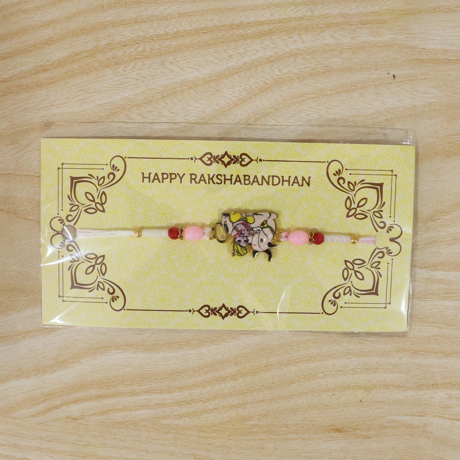ALVENZA Krishna with Cow Designer Rakhi – Traditional & Comfortable for Brother