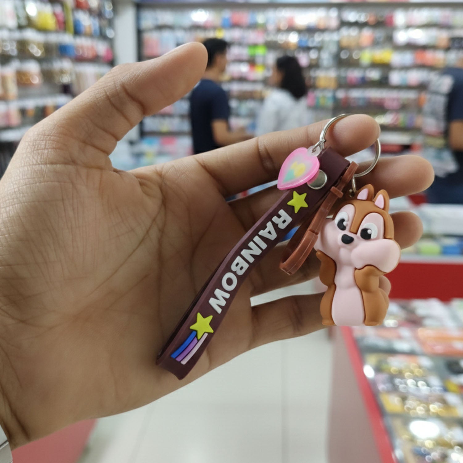 ALVENZA Cartoon Animal Silicone Keychain – Cute Rainbow Strap Accessory
