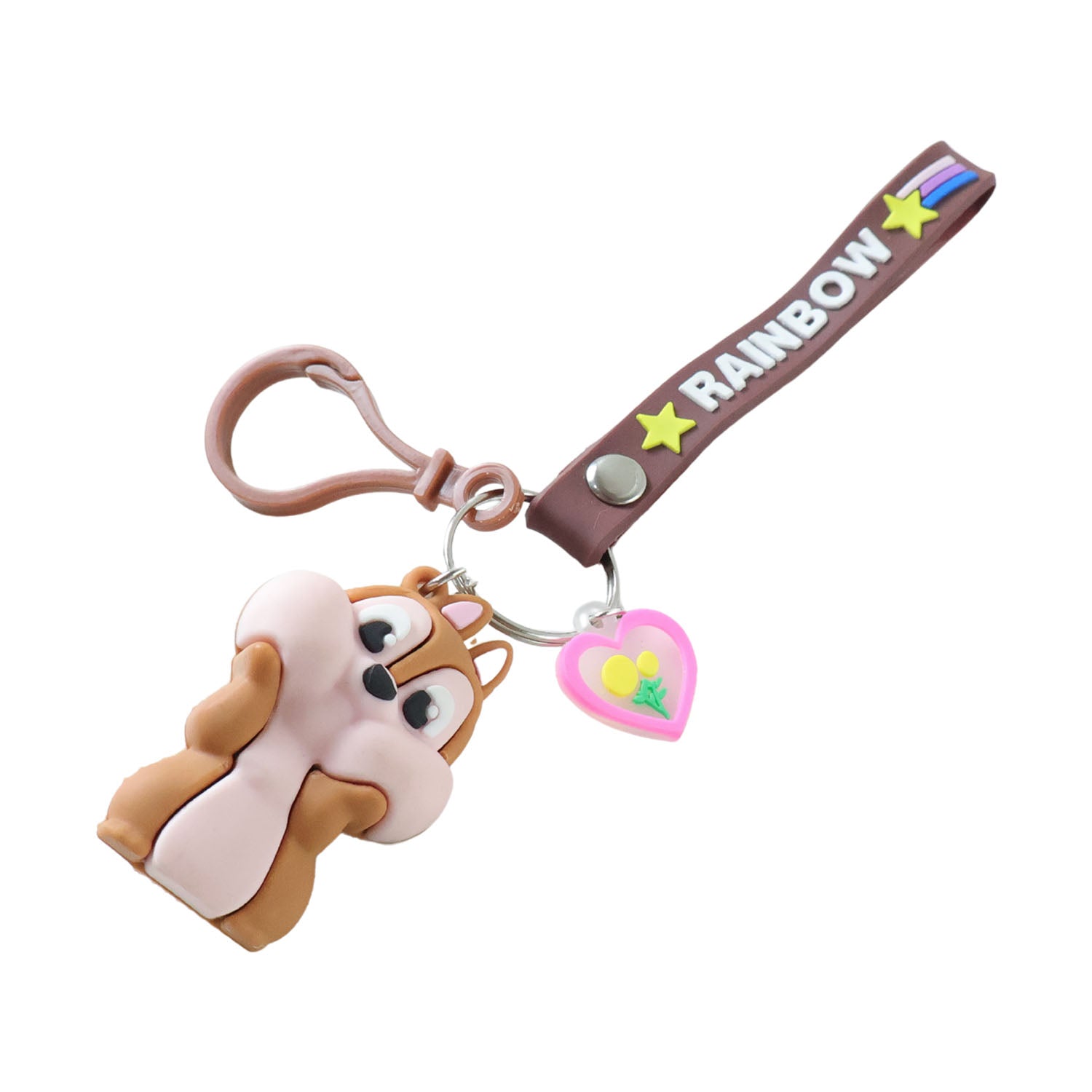 ALVENZA Cartoon Animal Silicone Keychain – Cute Rainbow Strap Accessory