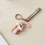 ALVENZA Cartoon Animal Silicone Keychain – Cute Rainbow Strap Accessory