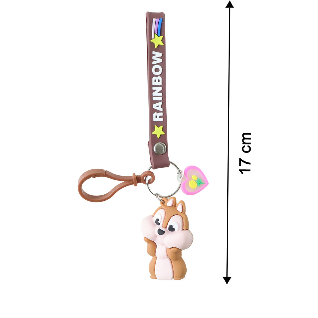 ALVENZA Cartoon Animal Silicone Keychain – Cute Rainbow Strap Accessory