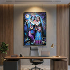 ALVENZA Radha Krishna Wall Frame – Large Artistic Decor for Devotees