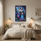 ALVENZA Radha Krishna Wall Frame – Large Artistic Decor for Devotees