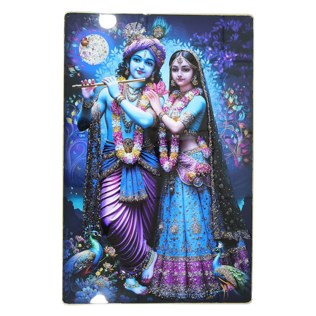 ALVENZA Radha Krishna Wall Frame – Large Artistic Decor for Devotees