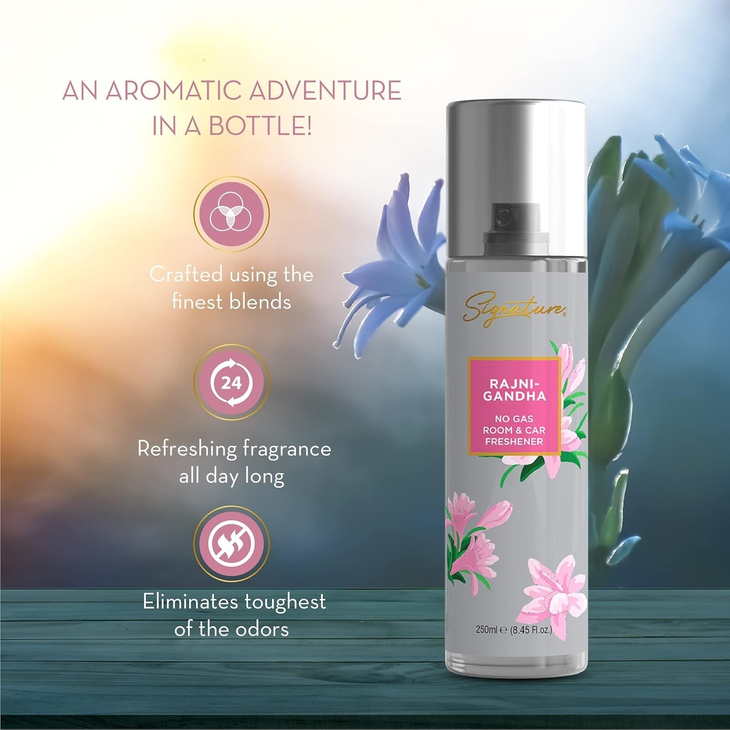 Rajnigandha Floral Room & Car Freshener Long-lasting & Eco-friendly - Detail View 8