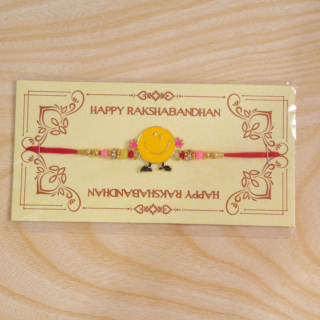 ALVENZA Smiley Kids Rakhi - Colourful Beads & Playful Design for Raksha Bandhan