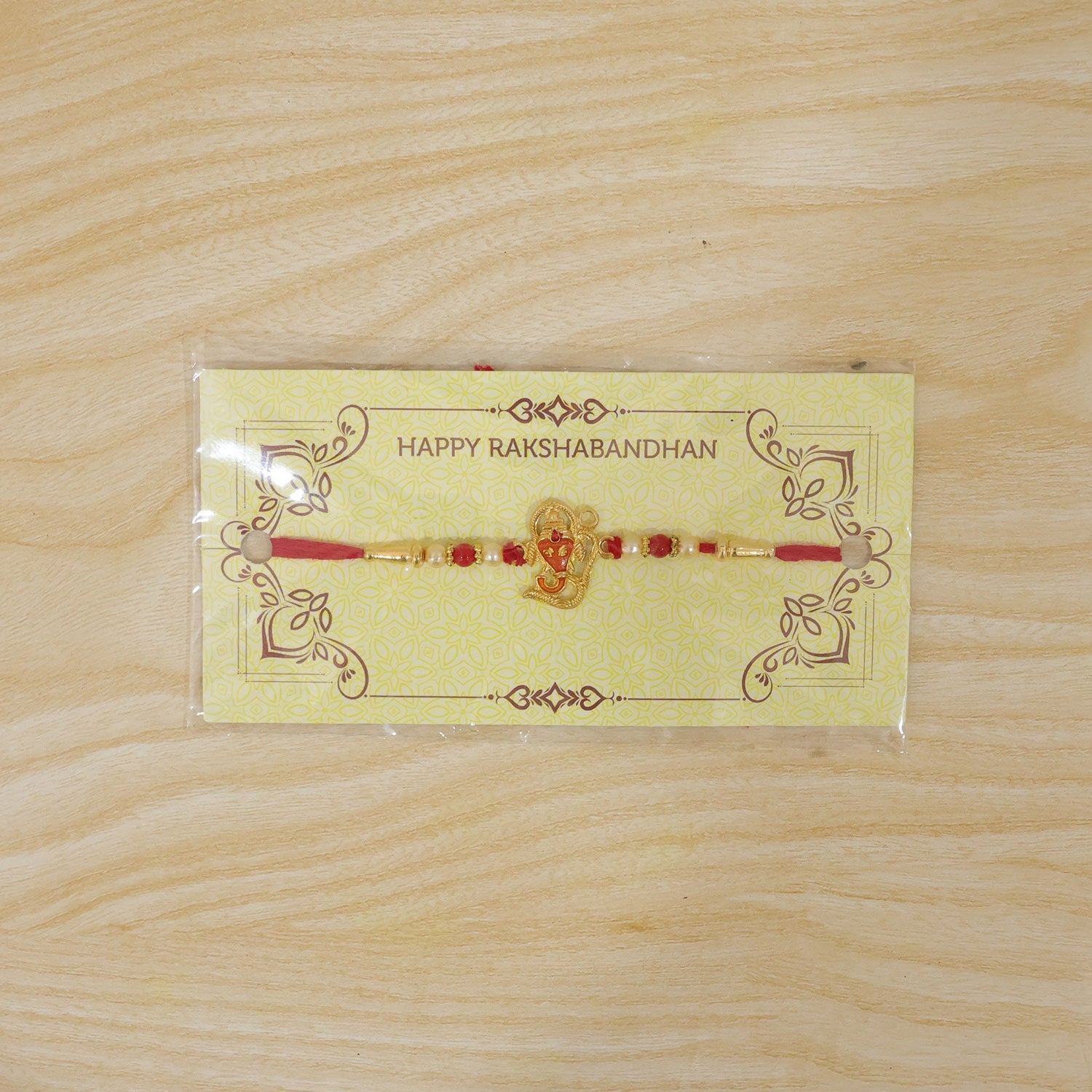 ALVENZA Lord Ganesha Rakhi - Designer Multicolor Beads for Brother