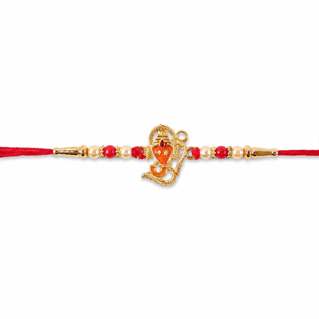 ALVENZA Lord Ganesha Rakhi - Designer Multicolor Beads for Brother