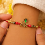 ALVENZA Shop Beadwork Rakhi for Brothers Traditional Design