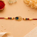 ALVENZA Peacock Rakhi, Elegant Beaded Design for Brothers, Handcrafted