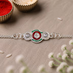 ALVENZA Silver Ganesha Rakhi – Elegant Dual Chain for Raksha Bandhan