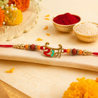 ALVENZA Ram Name Rakhi, Stylish Enamel Leaf Design for Raksha Bandhan