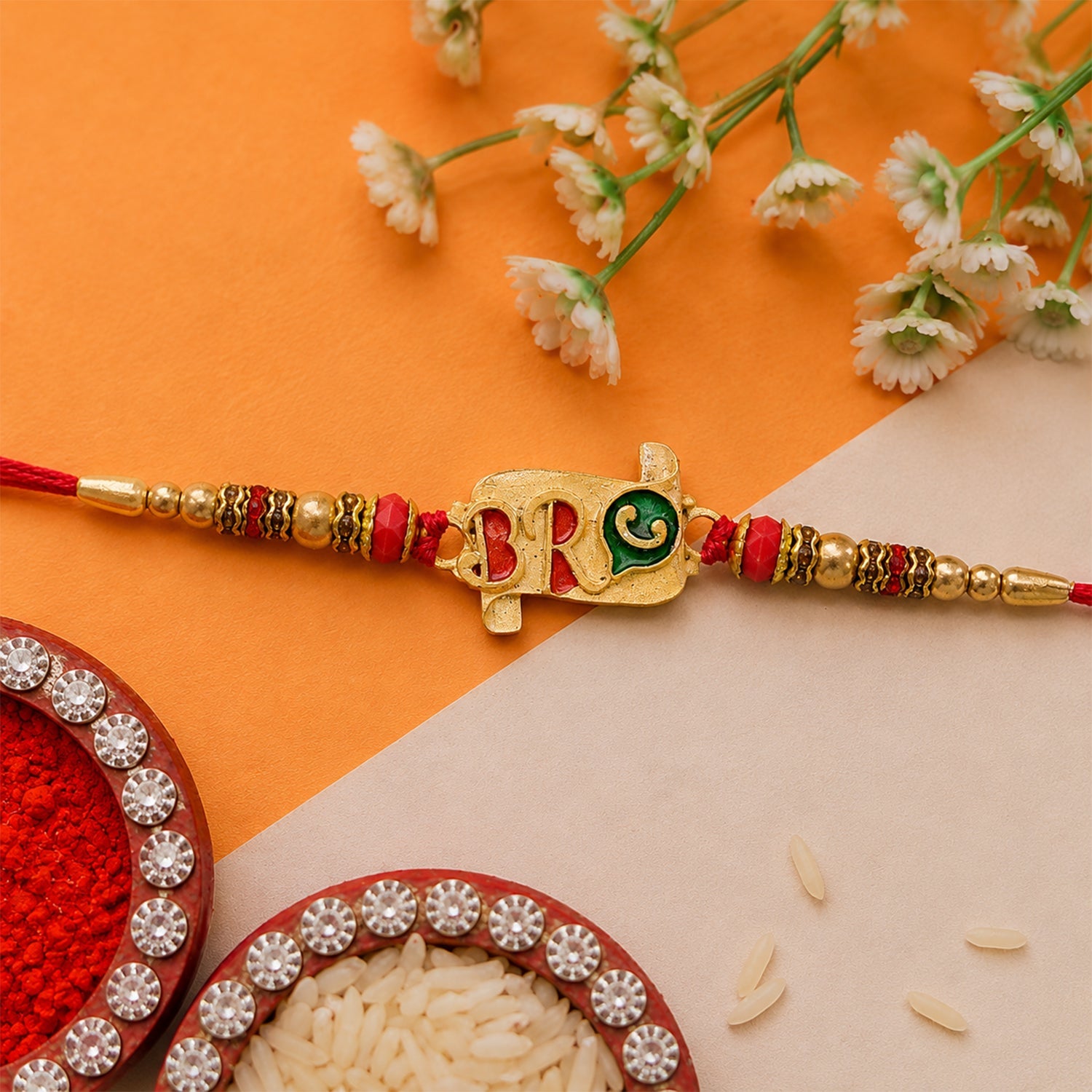 ALVENZA Bro Rakhi with Colorful Enamel, Stylish & Vibrant Protection