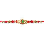 ALVENZA Ganesha Rakhi, Elegant Gold Finish for Raksha Bandhan