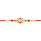 ALVENZA Om Kundan Rakhi - Elegant Pearl Bead Design for Brother