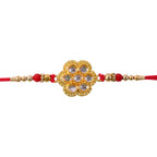 ALVENZA Kundan Rakhi - Traditional Rudraksha Design for Brother