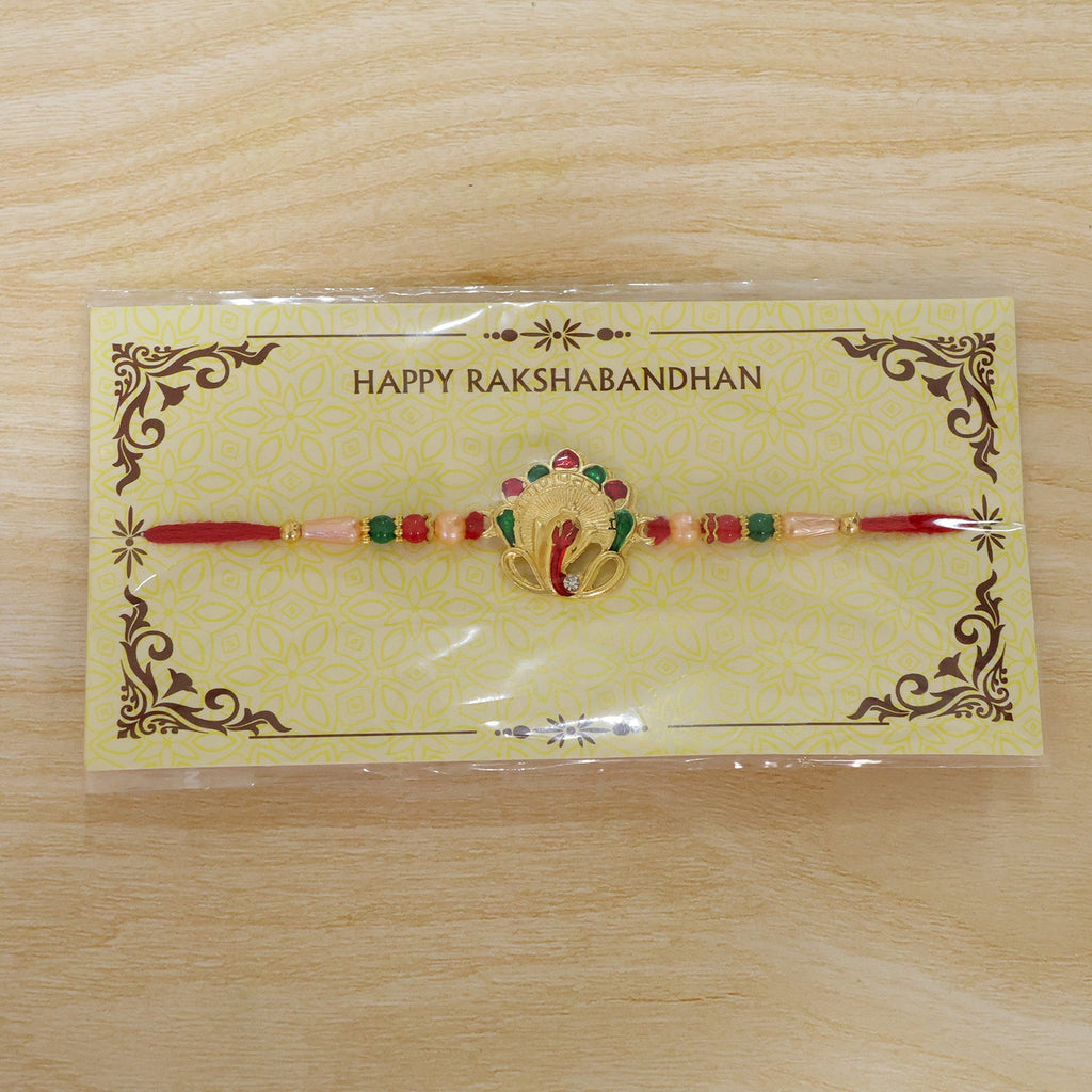 ALVENZA Buy Om Ganesha Rakhi Traditional Beadwork for Brother