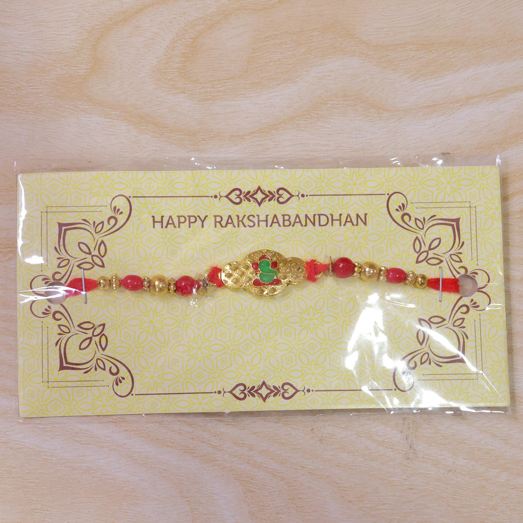 ALVENZA Ganesha Rakhi, Elegant Gold Finish for Raksha Bandhan