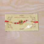 ALVENZA Veera Rakhi with Rudraksha, Elegant Stone Studded Design