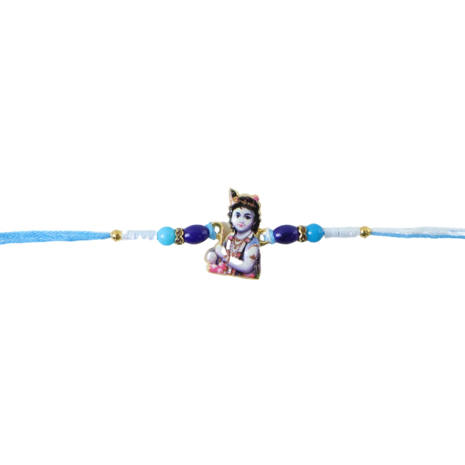 ALVENZA Rakshabandhan Blue Beads Rakhi – Stylish & Traditional Gift for Brother