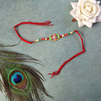 ALVENZA Rakhi – Elegant multicolor stone-studded designer bracelet for Bhai