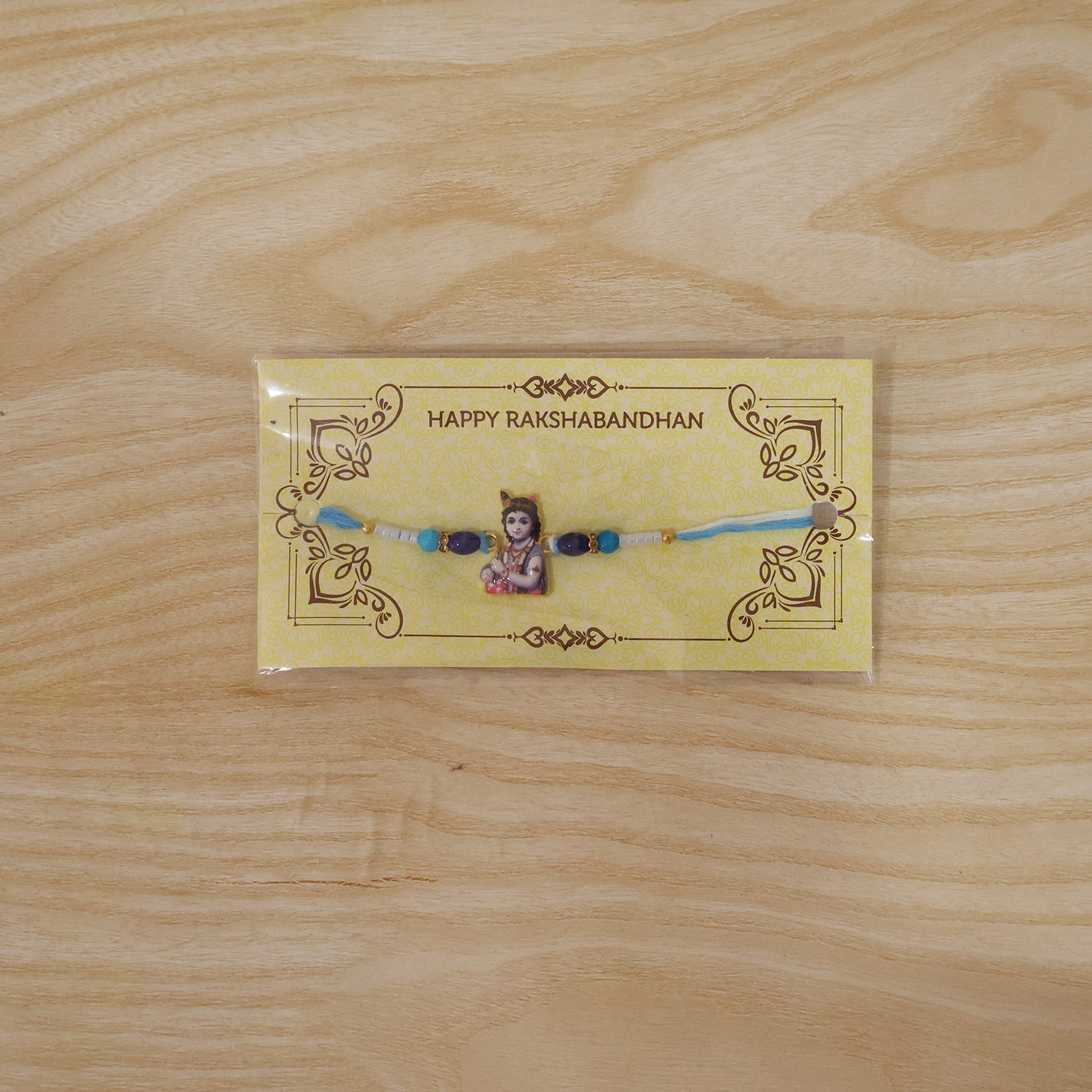 ALVENZA Rakshabandhan Blue Beads Rakhi – Stylish & Traditional Gift for Brother