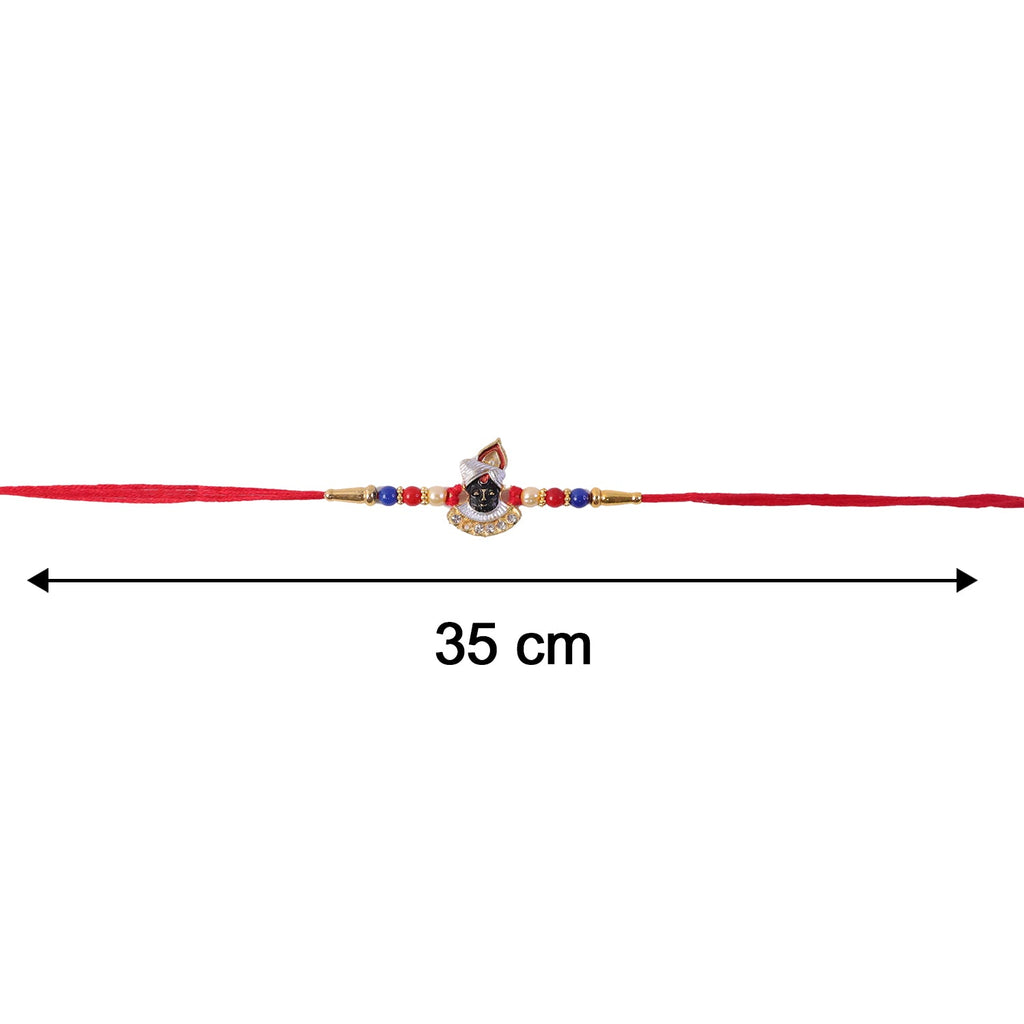 ALVENZA Traditional Krishna Rakhi – Elegant Beaded Design for Rakshabandhan