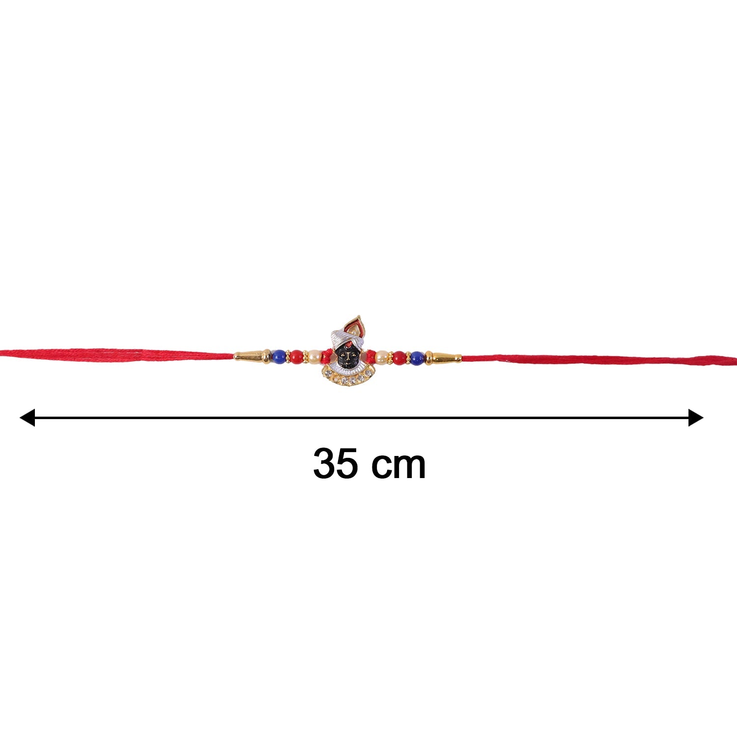 ALVENZA Traditional Krishna Rakhi – Elegant Beaded Design for Rakshabandhan
