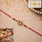 ALVENZA Divine Shivling Rakhi – Spiritual Beads & Traditional Design