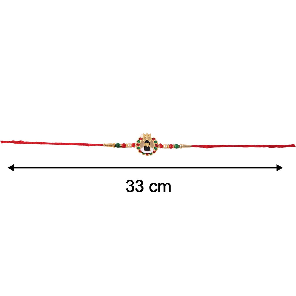 ALVENZA Divine Shivling Rakhi – Spiritual Beads & Traditional Design