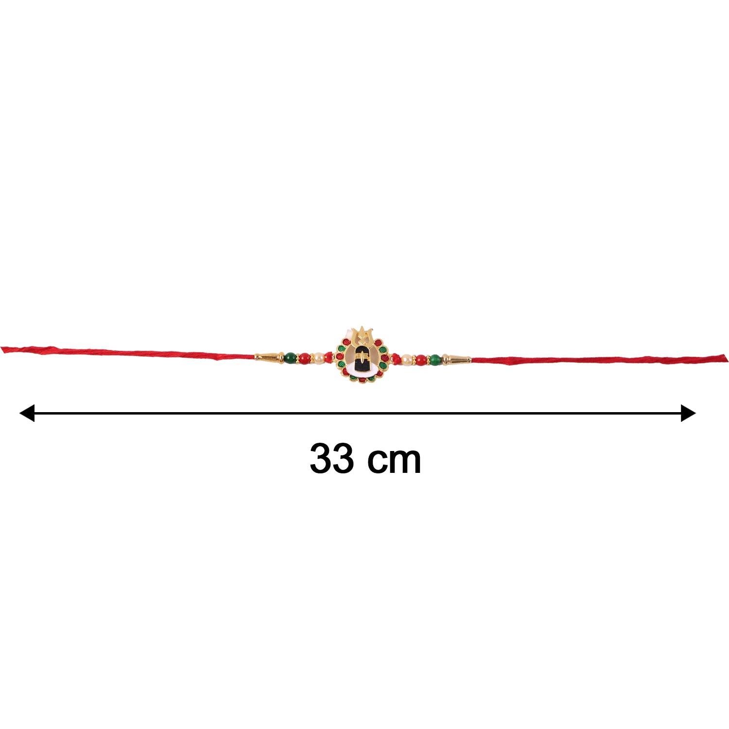ALVENZA Divine Shivling Rakhi – Spiritual Beads & Traditional Design