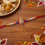 ALVENZA Cute Turtle Rakhi – Colorful Beads & Traditional Design for Rakshabandhan
