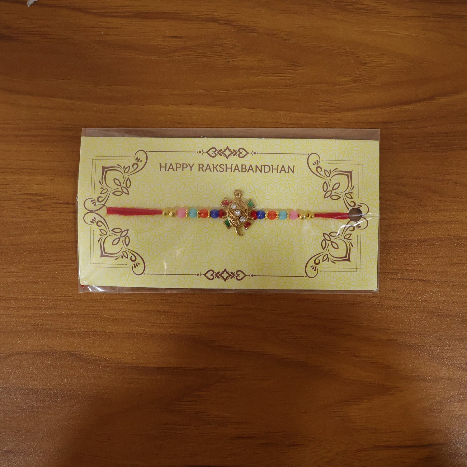 ALVENZA Cute Turtle Rakhi – Colorful Beads & Traditional Design for Rakshabandhan