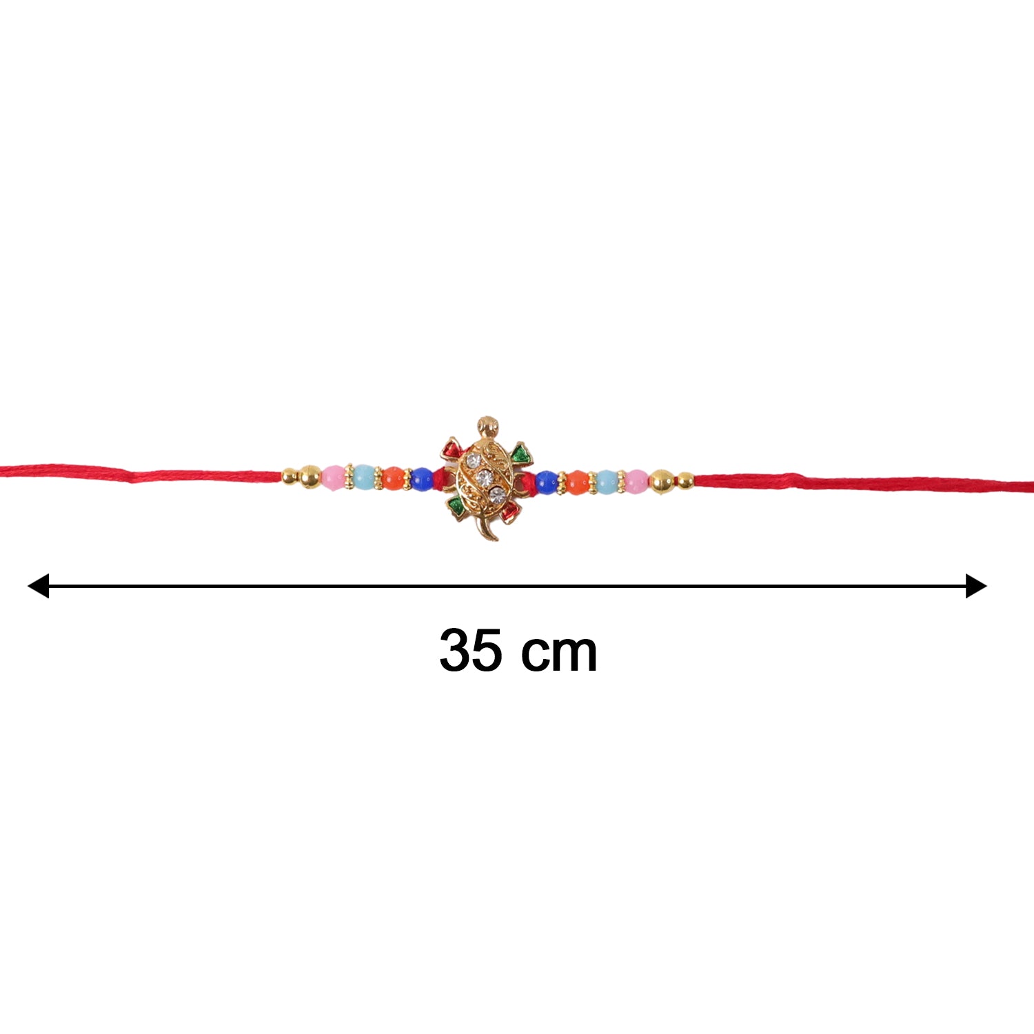 ALVENZA Cute Turtle Rakhi – Colorful Beads & Traditional Design for Rakshabandhan