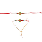 ALVENZA Premium Om Symbol Lumba Rakhi – Pearl Beads and Comfortable Thread for Brothers
