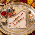 ALVENZA Premium Om Symbol Lumba Rakhi – Pearl Beads and Comfortable Thread for Brothers