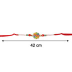 ALVENZA Premium Om Symbol Lumba Rakhi – Pearl Beads and Comfortable Thread for Brothers