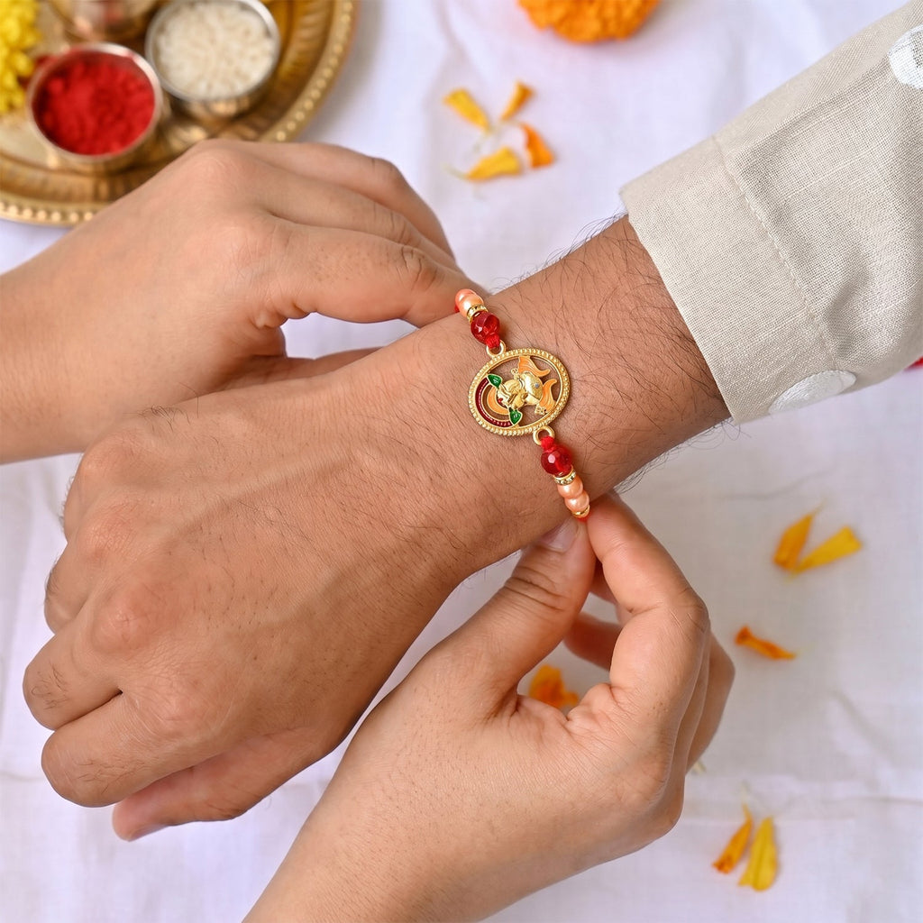 ALVENZA Traditional Ganesha Rakhi – Elegant spiritual festival accessory