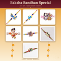 ALVENZA Raksha Bandhan Designer Rakhi Set of 7 for Brother | Kids & Fancy Rakhi