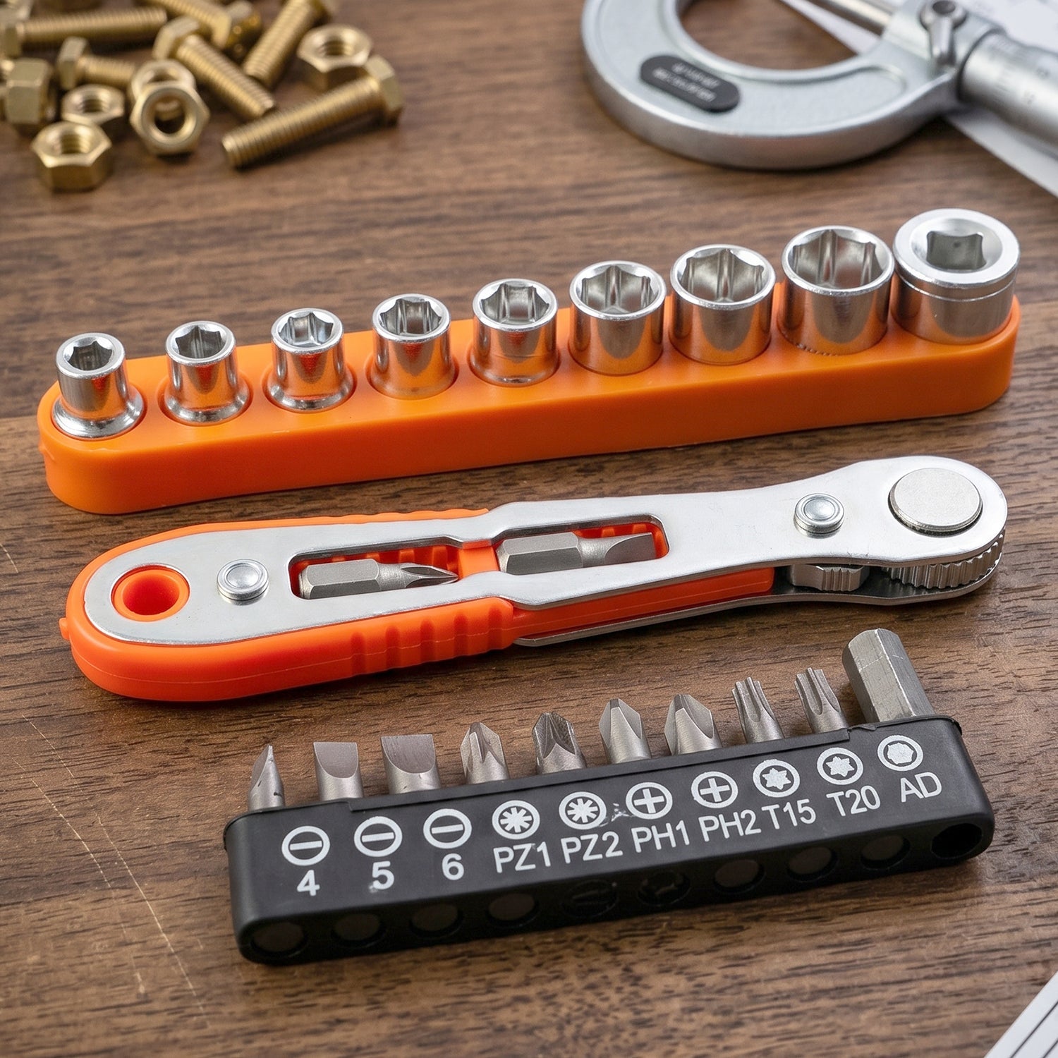 ALVENZA Mini Ratchet Wrench – Compact Versatile Socket Screwdriver Set