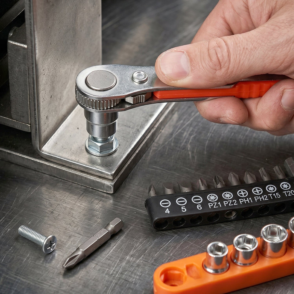 ALVENZA Mini Ratchet Wrench – Compact Versatile Socket Screwdriver Set