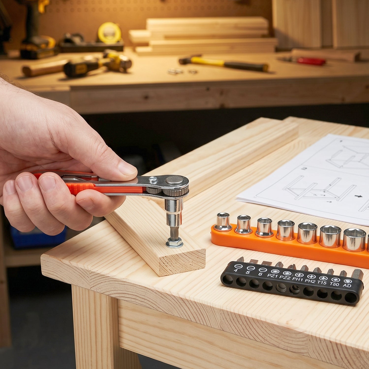 ALVENZA Mini Ratchet Wrench – Compact Versatile Socket Screwdriver Set