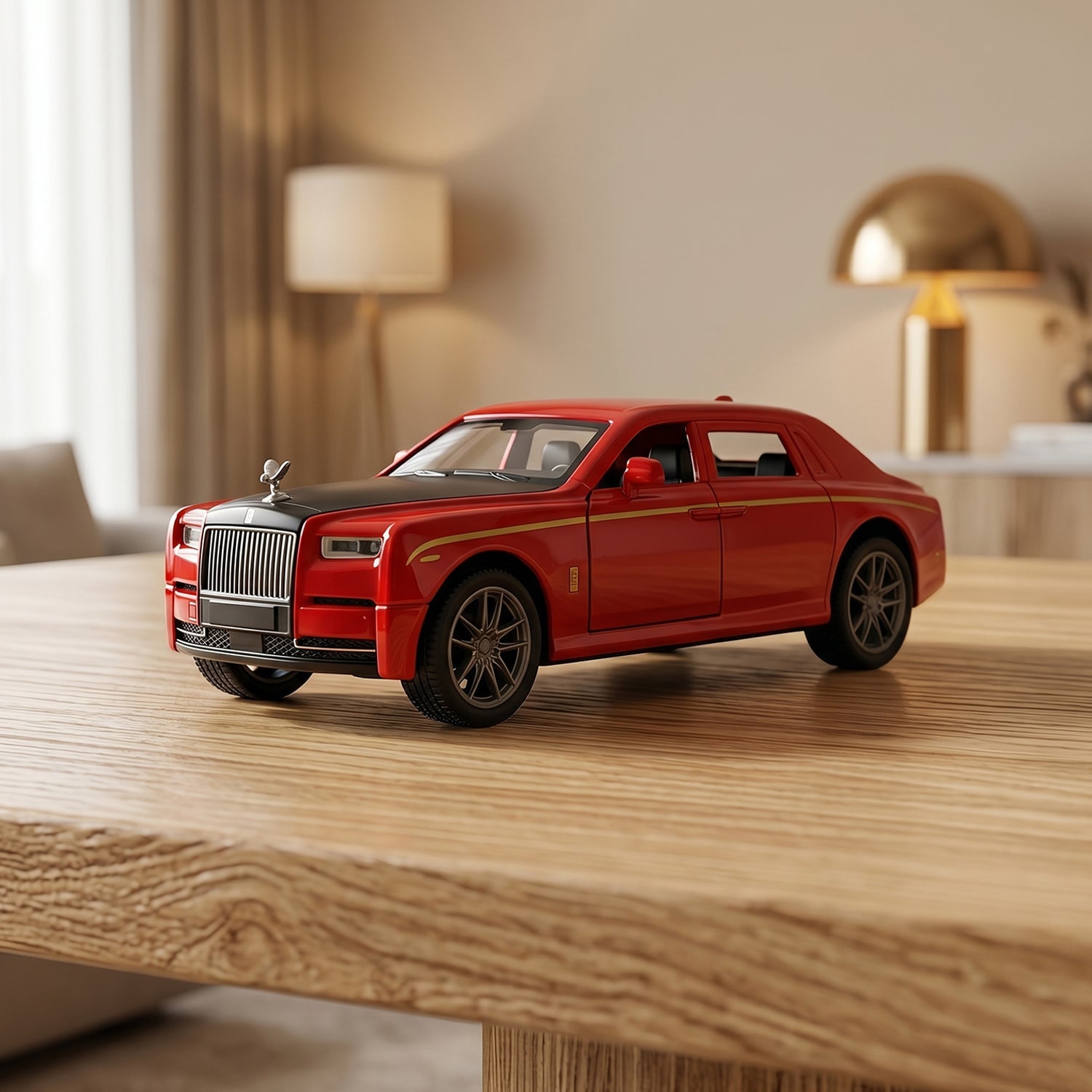 ALVENZA Die-Cast Metal Pull-Back Toy Car – Realistic Luxury Sedan Model