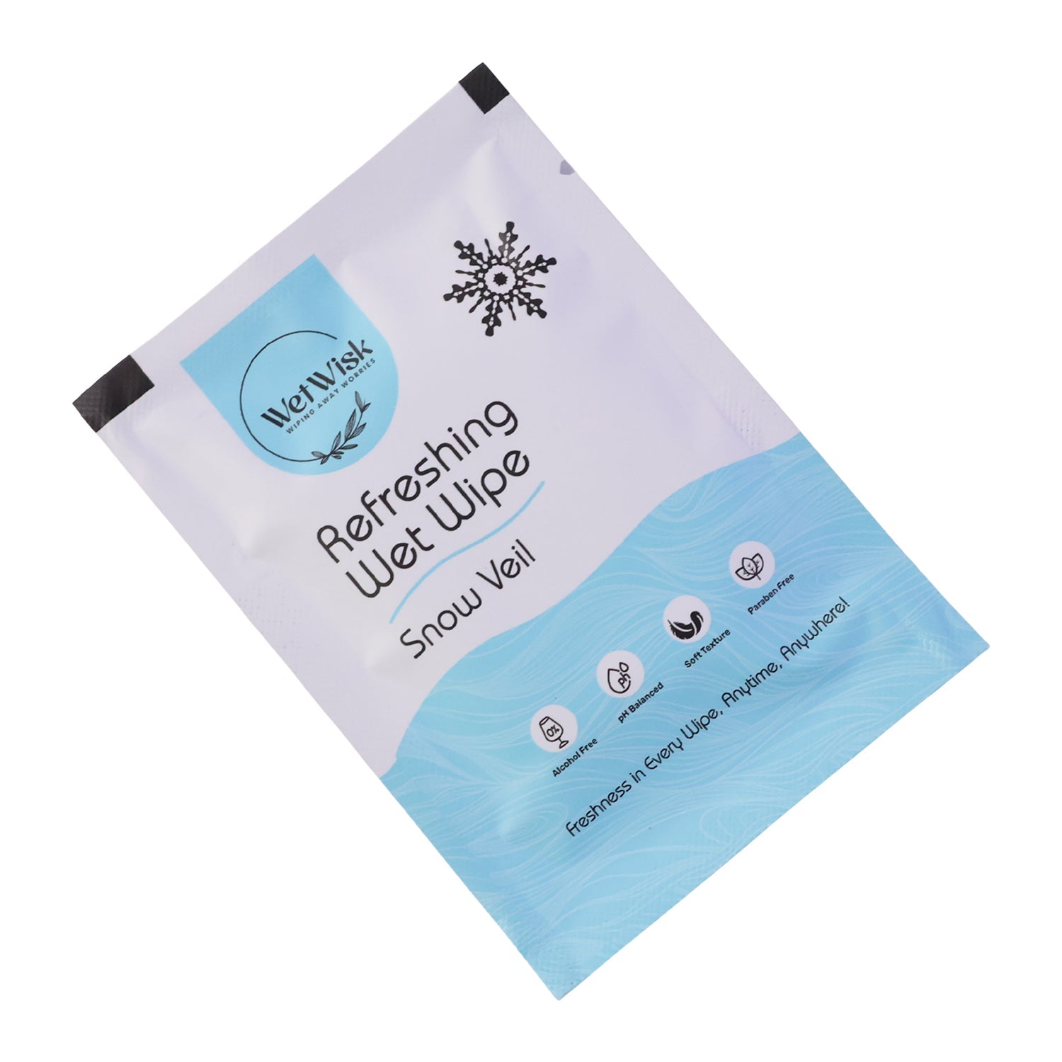Wet Wipes Face & Body Refreshing Snow Veil Fragrance - Back View