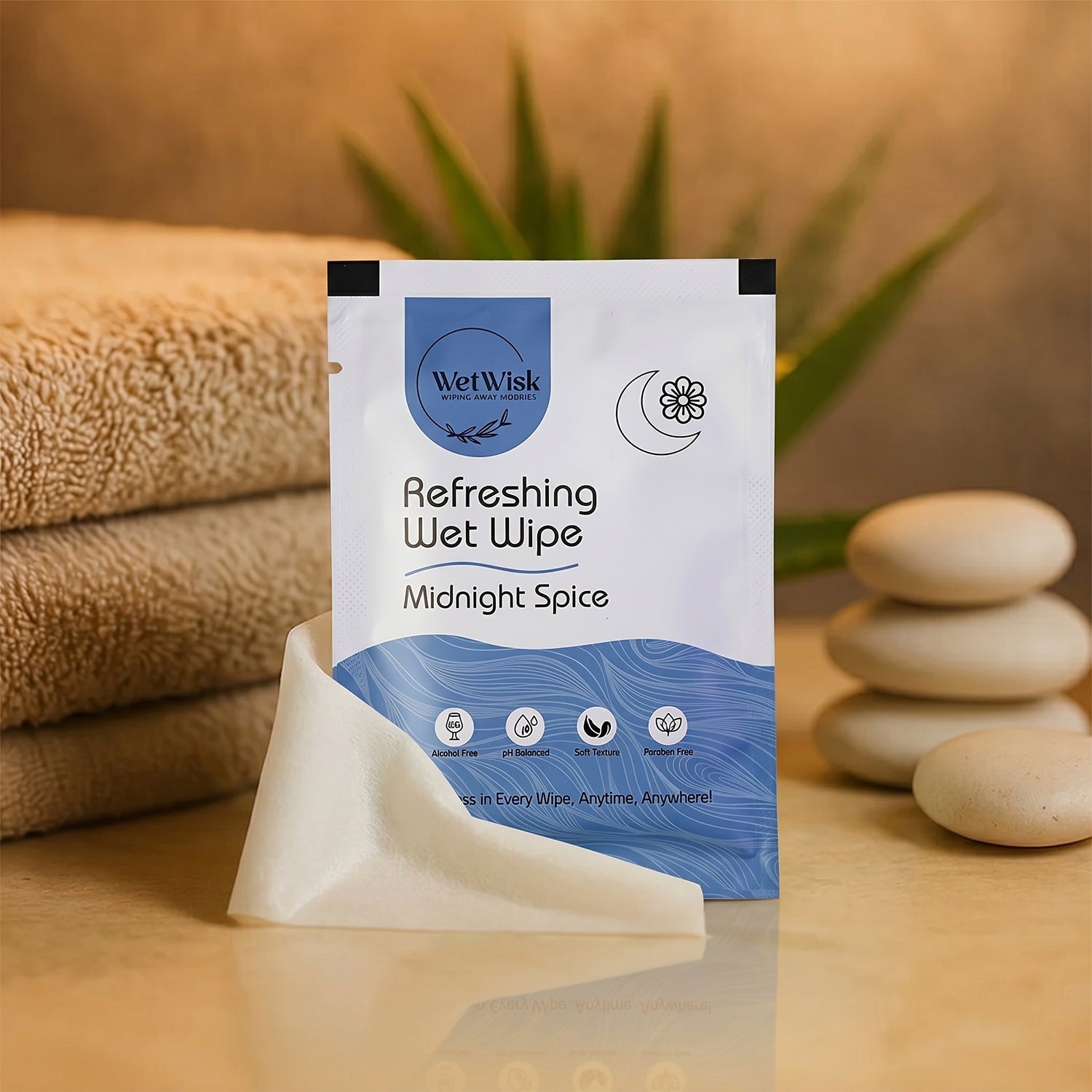 Wet Wipes Gentle Cleansing for Face, Body & Hands (1 Pc) - Detail View 5
