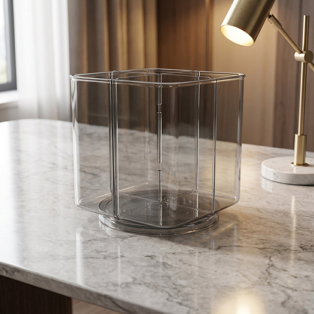 Desk Organizer 360 Rotating Acrylic Pen Stand for Workspace - Detail View 8