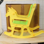 ALVENZA Kids Plastic Horse Rocking Chair, Baby Rocker Seat with Backrest (1 Pc)